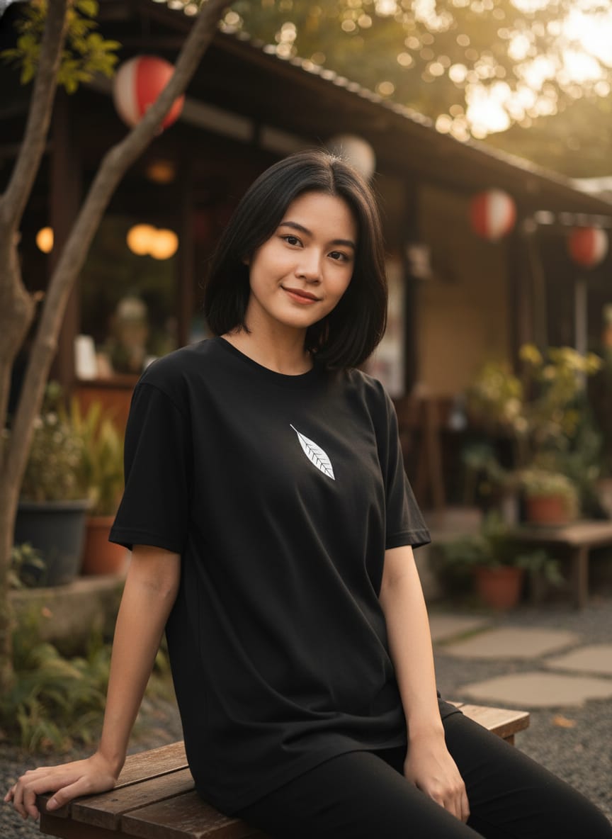Kuroi Mono no Aware Embroidered Tee | Japanese Embroidered Streetwear