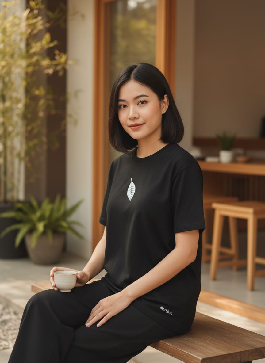 Kuroi Mono no Aware Embroidered Tee | Japanese Embroidered Streetwear