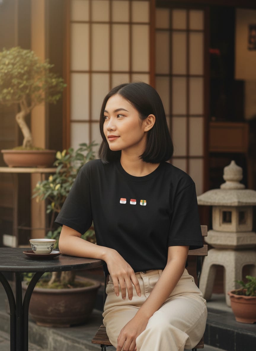 Kuroi Oversized Sushi Squad Tee | Japanese Embroidered Streetwear