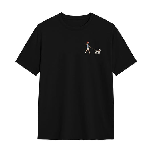 Kuroi Oversized Pūdoru no Sanpo Tee | Pakaian Jalanan Cetak Jepang