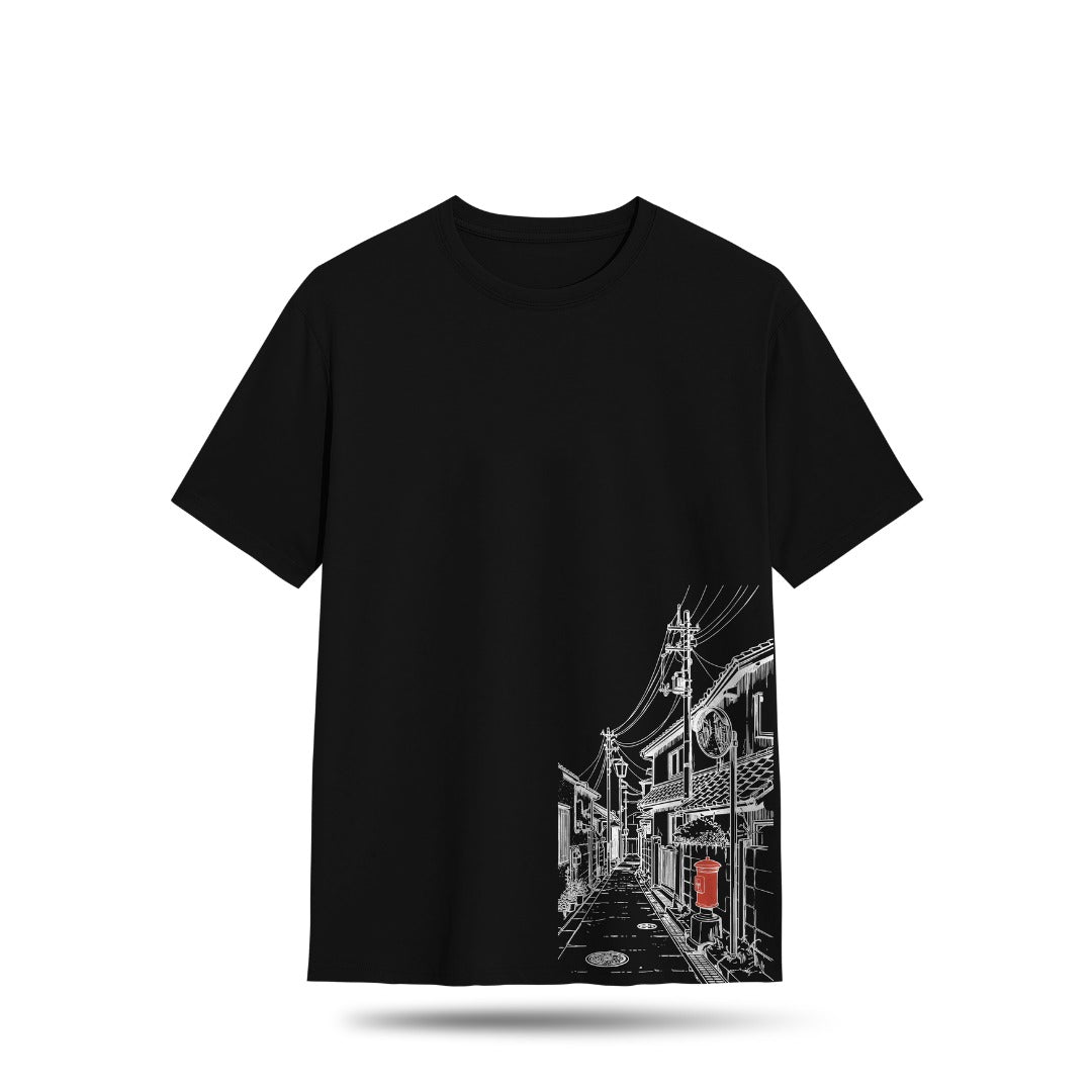 Kuroi Oversized Akari Koji Tee | Japanese Printed Streetwear