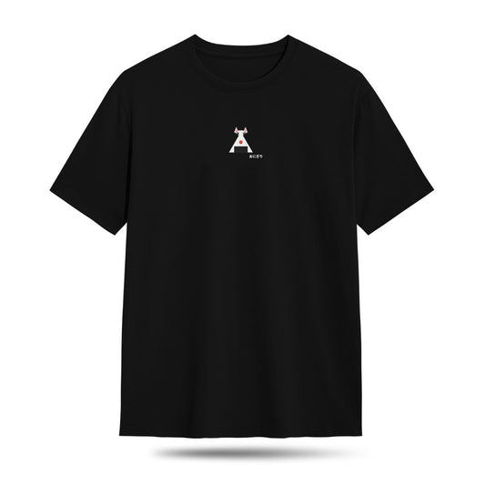 Kuroi Oversized ONIGIRI NEKO CAT Tee | Japanese Embroidered Streetwear