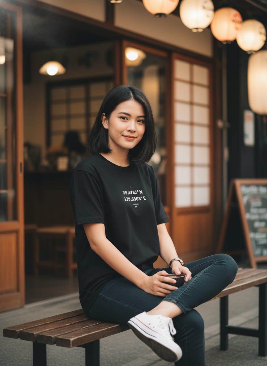 Kuroi Oversized TOKYO COORDINATES Tee |Japanese Embroidered Streetwear