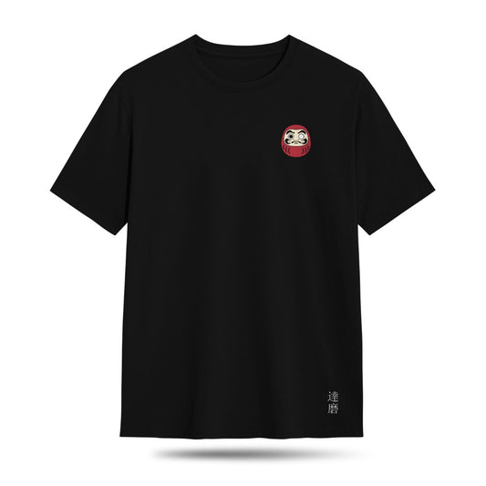 Kuroi Oversized DARUMA Tee |Japanese Embroidered Streetwear
