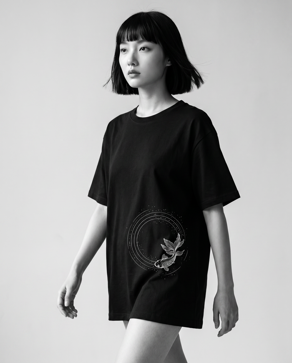 Nagi in the Kuroi Kingyo no Wa Tee — walking