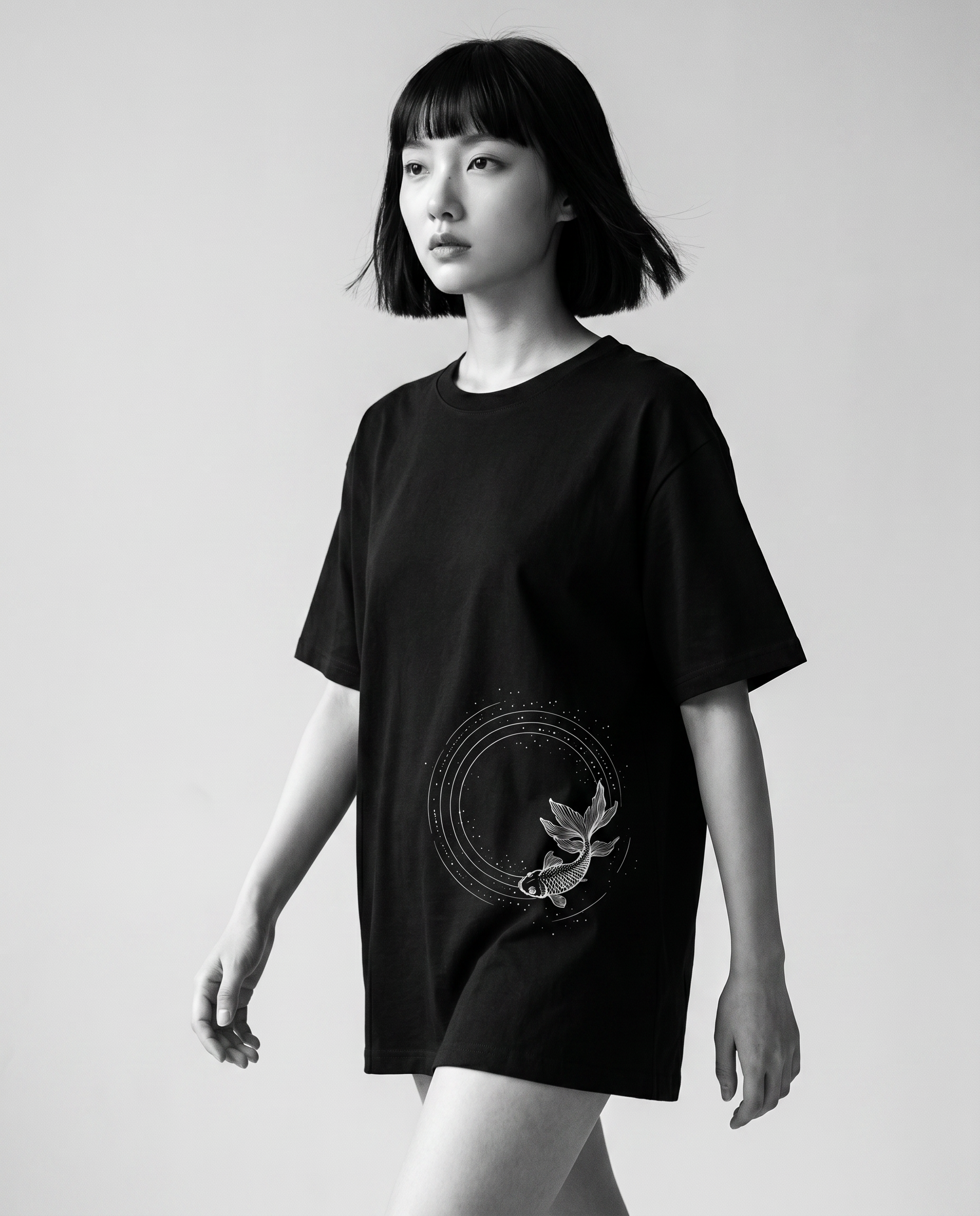 Nagi in the Kuroi Kingyo no Wa Tee — walking