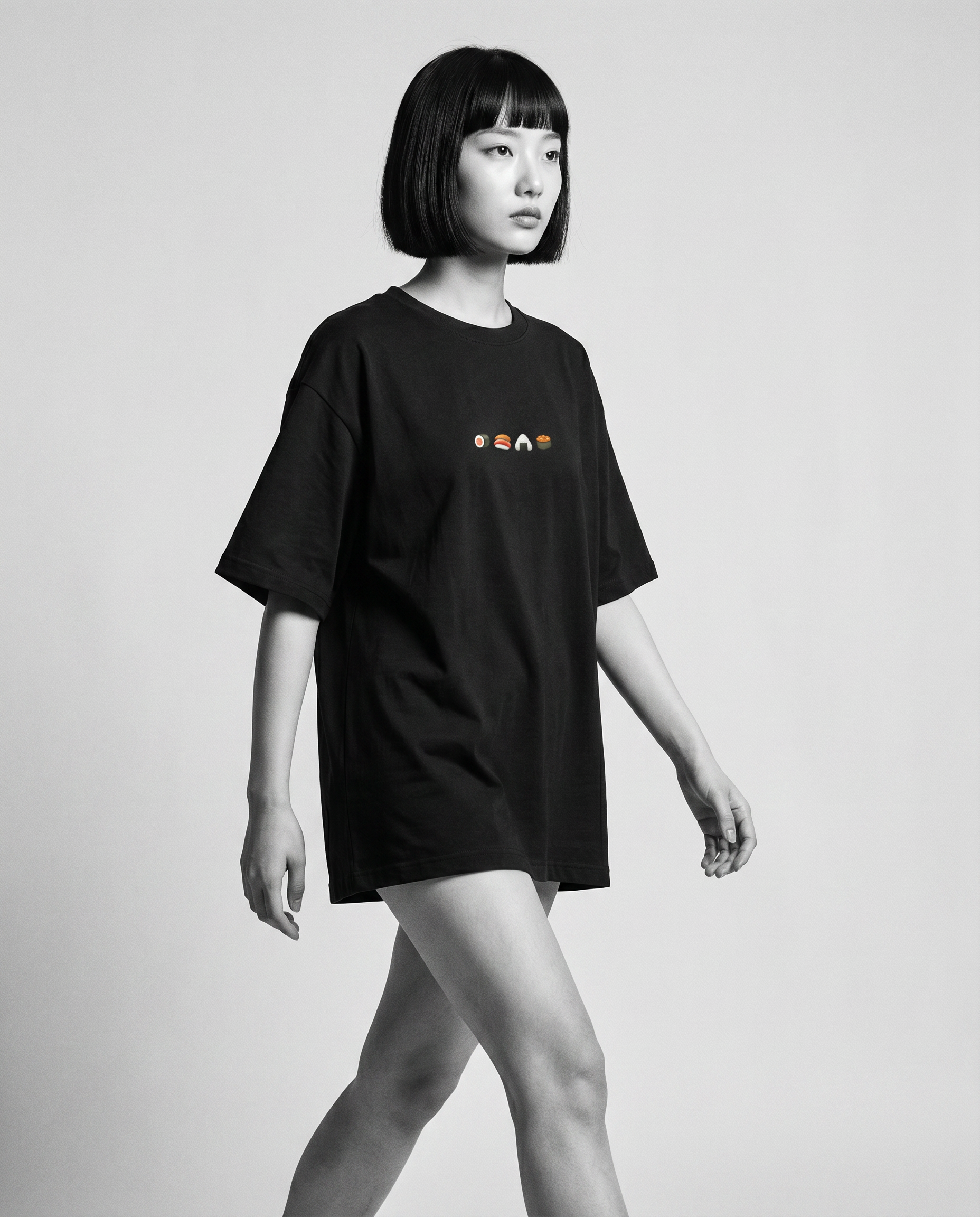 Nagi in the Kuroi Sushi Tee — walking