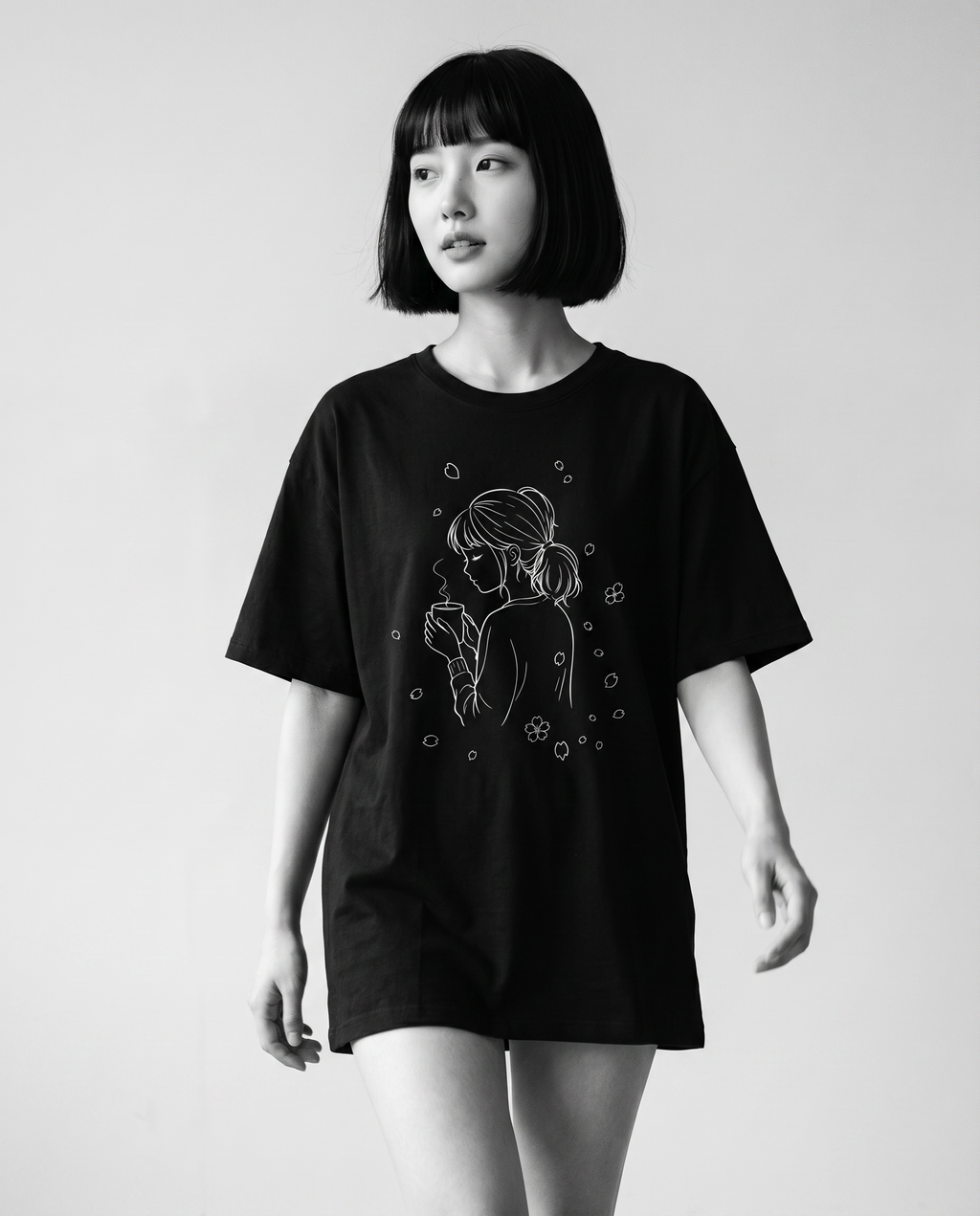 Nagi in the Kuroi Sakura to Shoujo Tee — walking