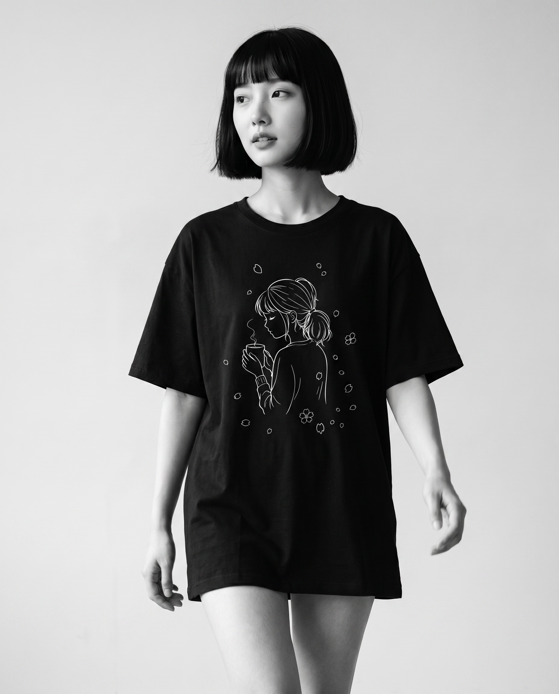 Nagi in the Kuroi Sakura to Shoujo Tee — walking